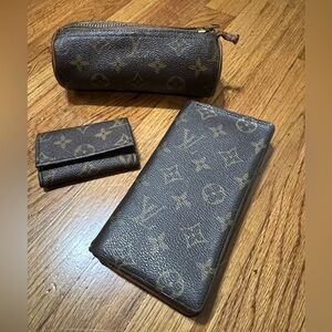 Vintage pre 1980’s Louis Vuitton Brown Monogram Set